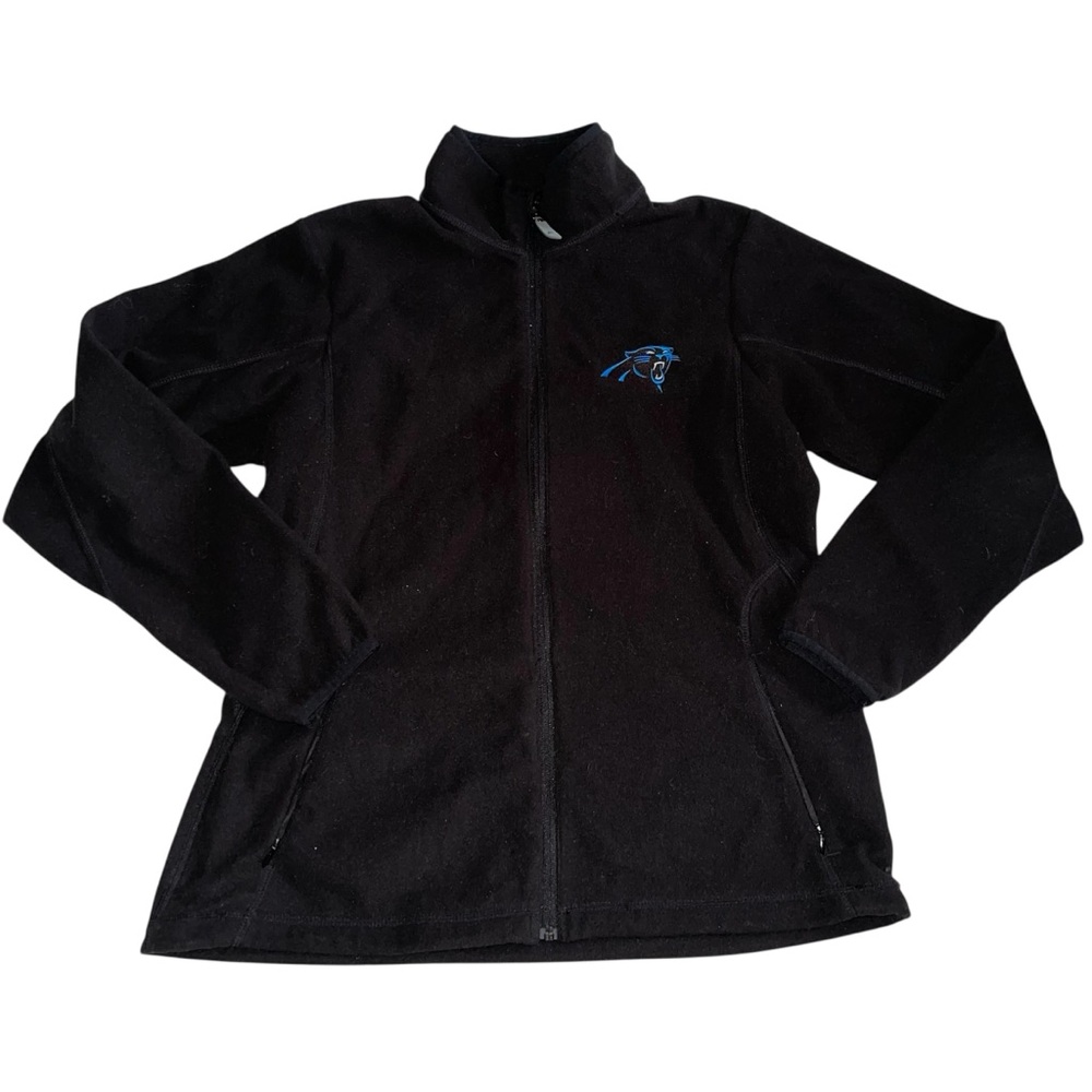Carolina Panthers Black Fleece Jacket with Embroidered Logo Sz L